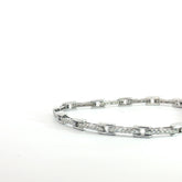 14k White Gold 1.00ct G SI1 Round Diamond Bracelet